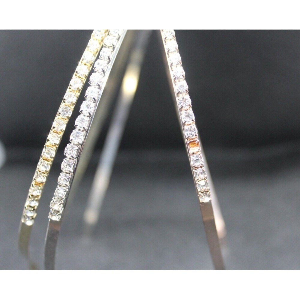 3 Tone Bands Headband with Cubic Zar stones. New w/o box. Free Ship. Please Read - Picture 4 of 6